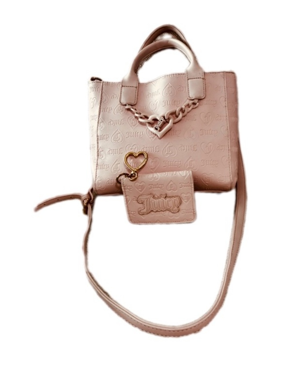 Juicy Couture EUC Change Of Heart Mini Tote / Crossbody and mimi card case